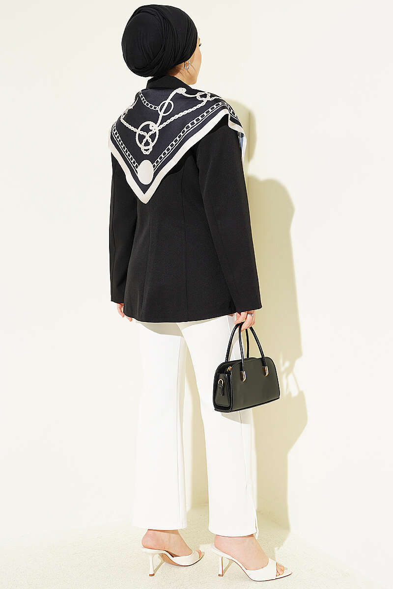 Basic Double-Button Blazer - Black