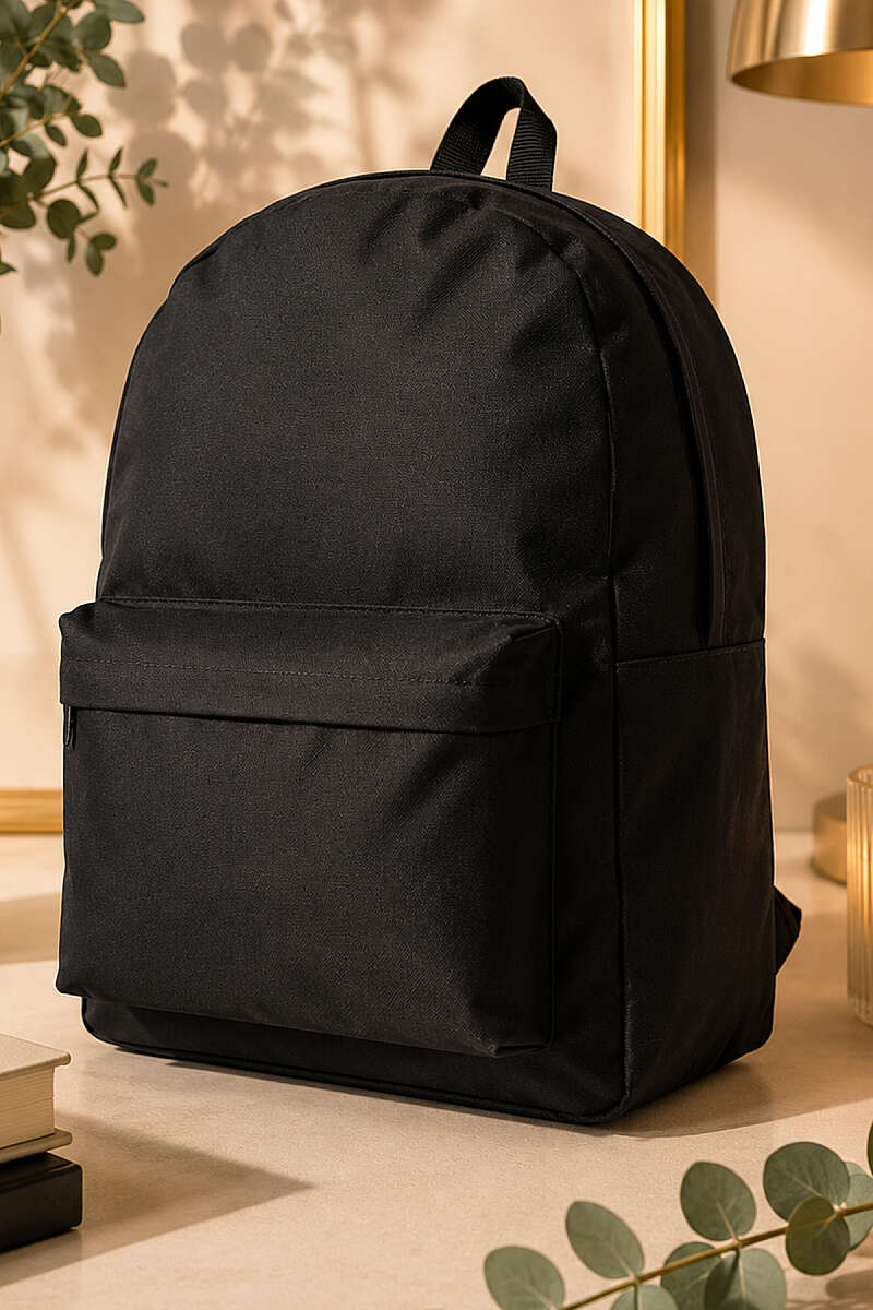 Double-Zip Backpack - Black