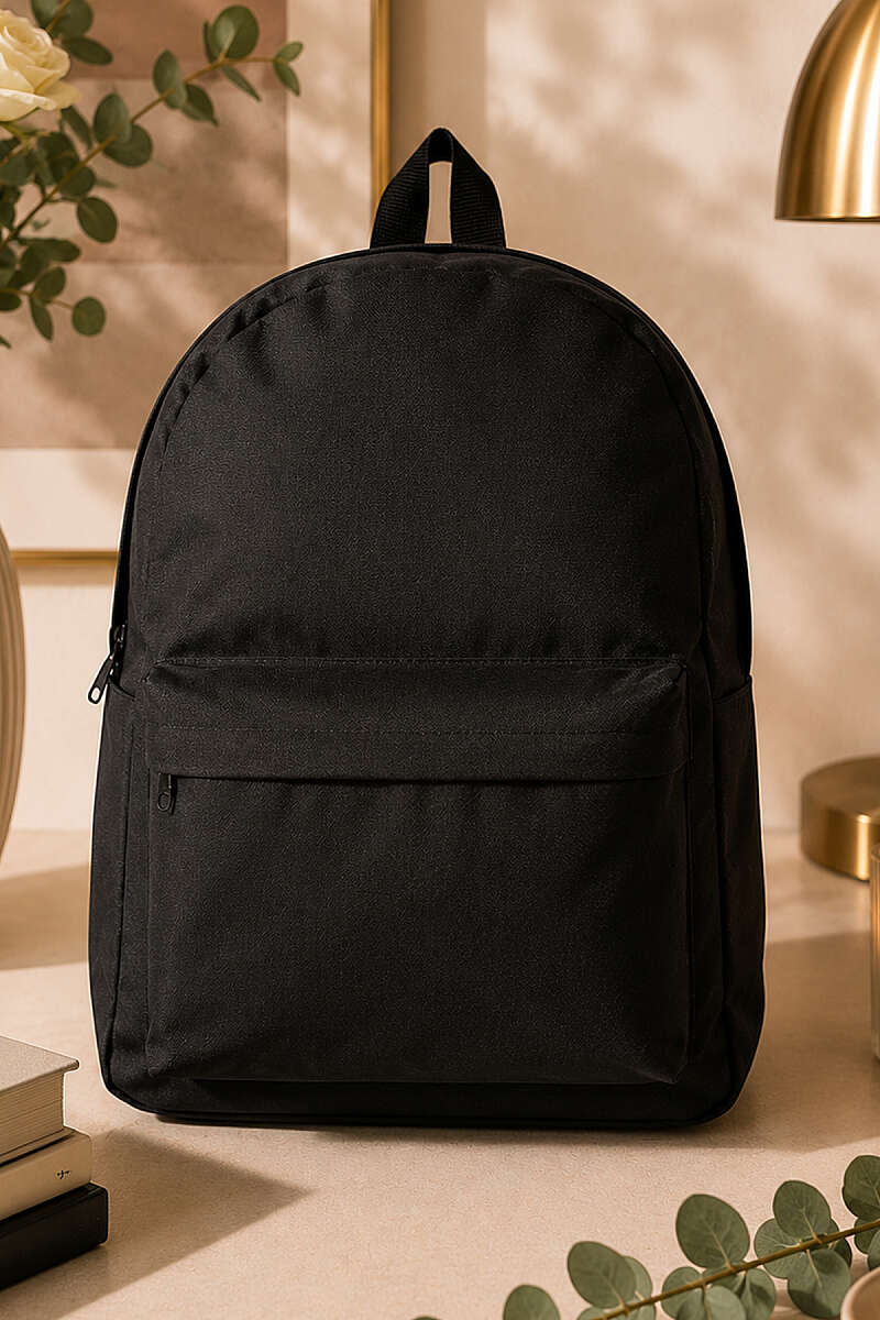 Double-Zip Backpack - Black
