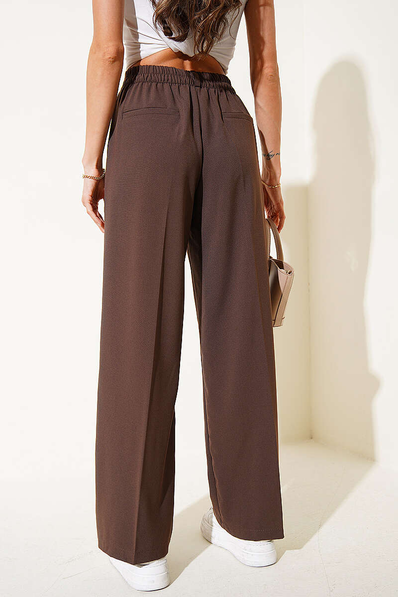 Double-Hook Palazzo Trousers - Mink