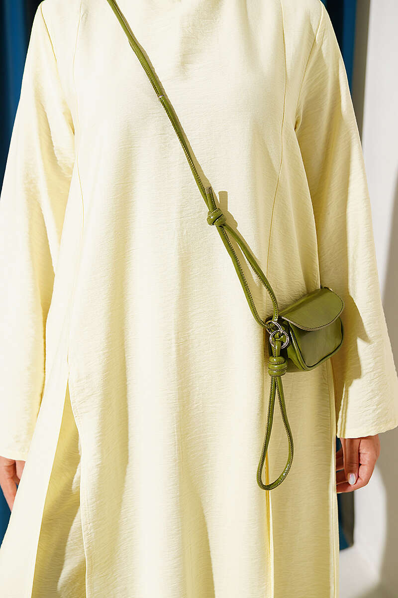 Long Tunic Two-Piece Set with Double Slits - Yellow