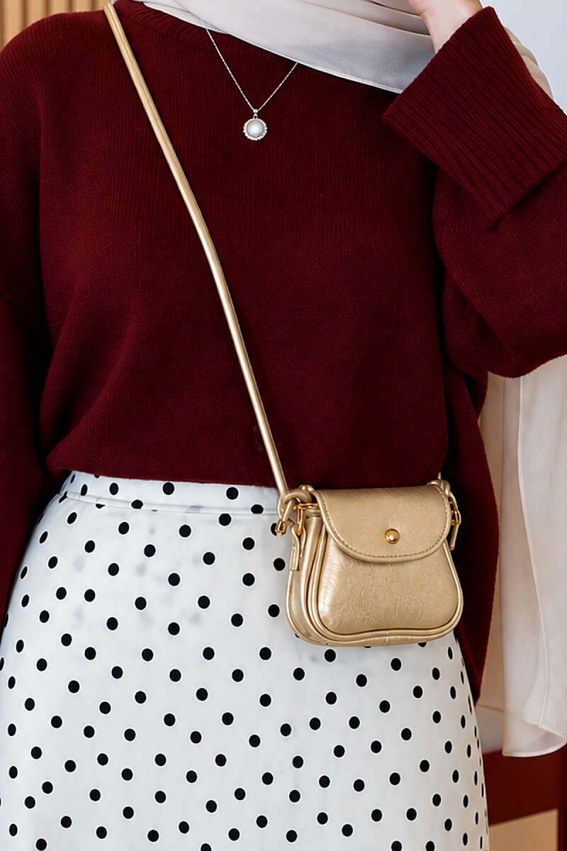 Mini Snap Crossbody Bag - Gold