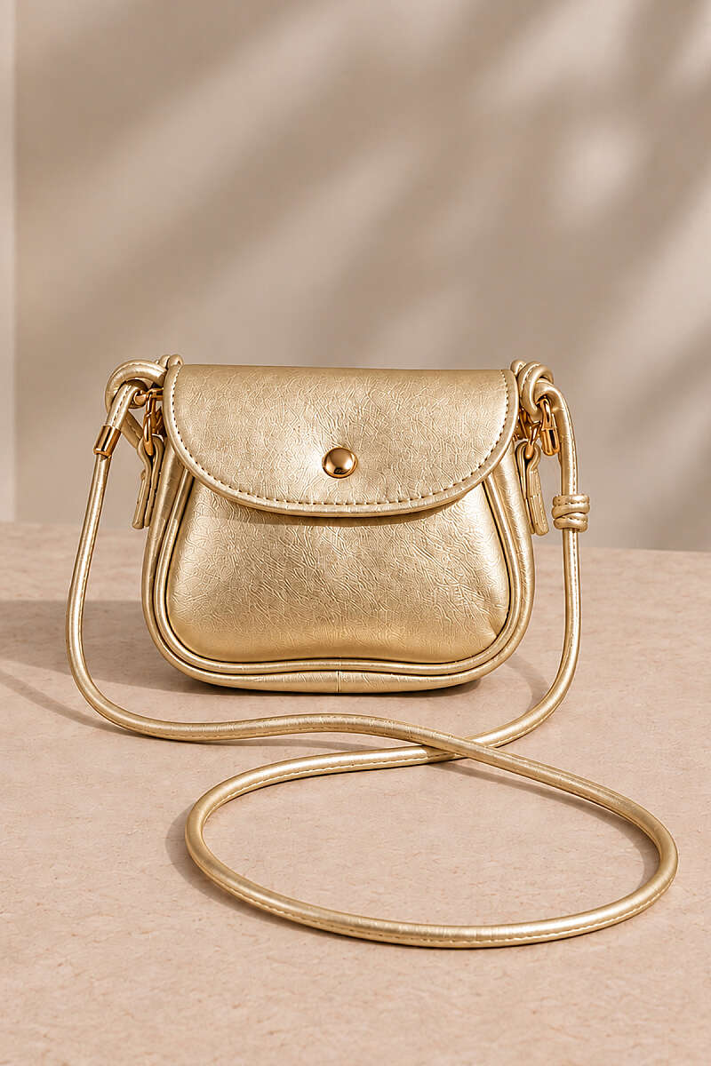 Mini Snap Crossbody Bag - Gold