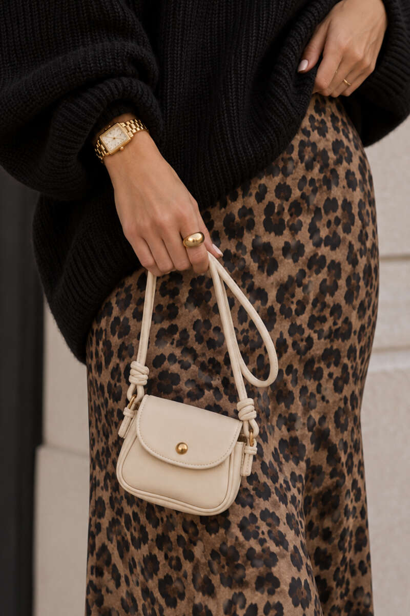 Mini Snap Crossbody Bag - Bone