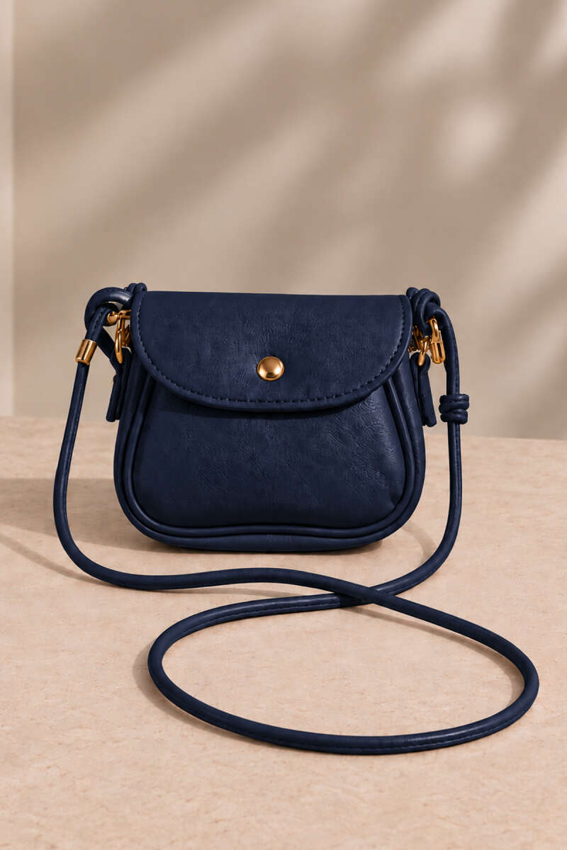 Mini Snap Crossbody Bag - Navy