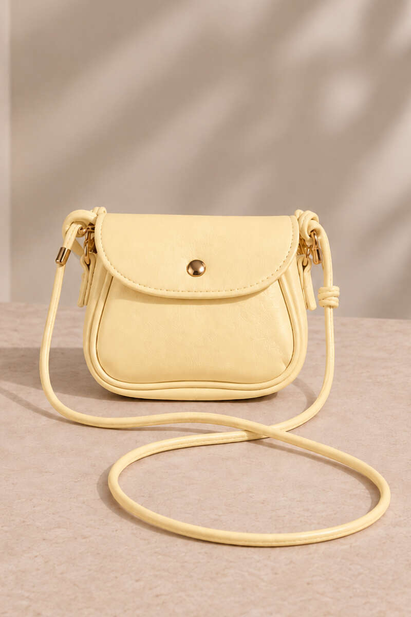 Mini Snap Crossbody Bag - Yellow