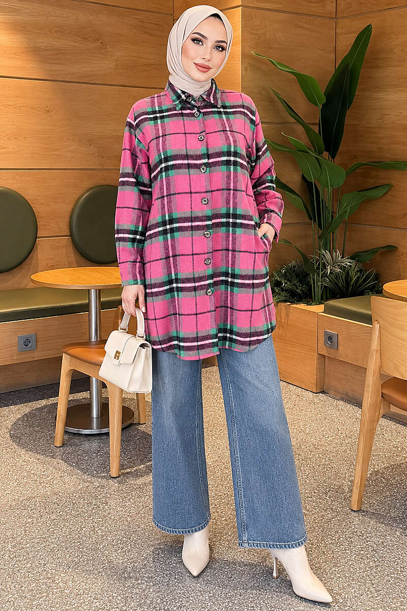 Striped Lumberjack Shirt - Pink