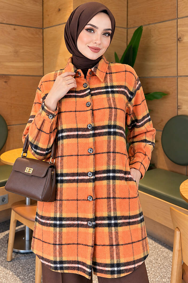 Striped Lumberjack Shirt - Orange