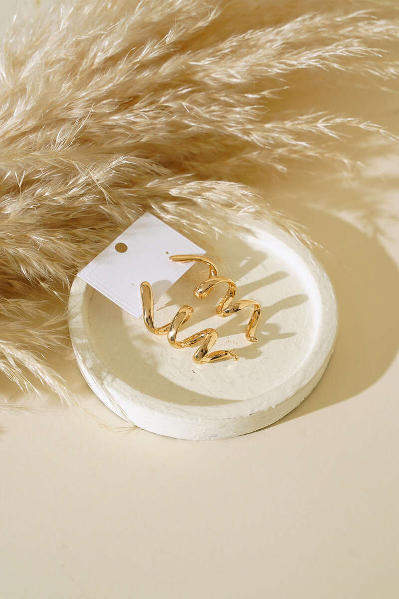 Wave Earrings - Gold