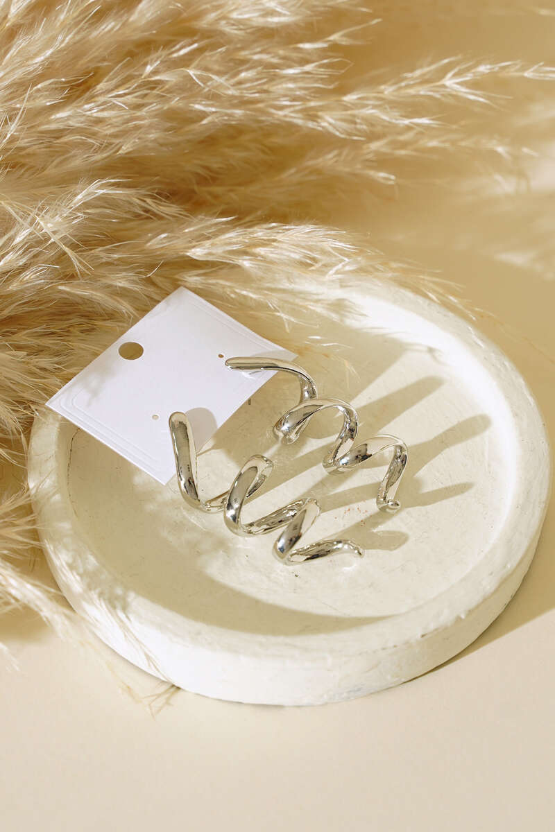 Wave Earrings - Silver