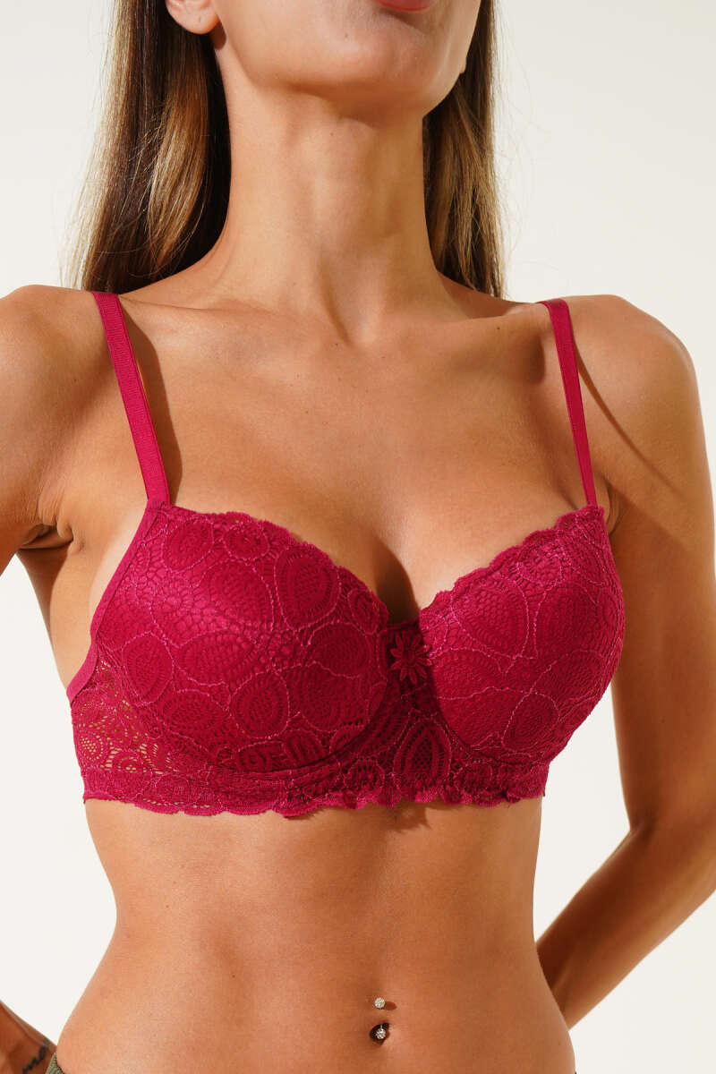 Lace Bra - Burgundy