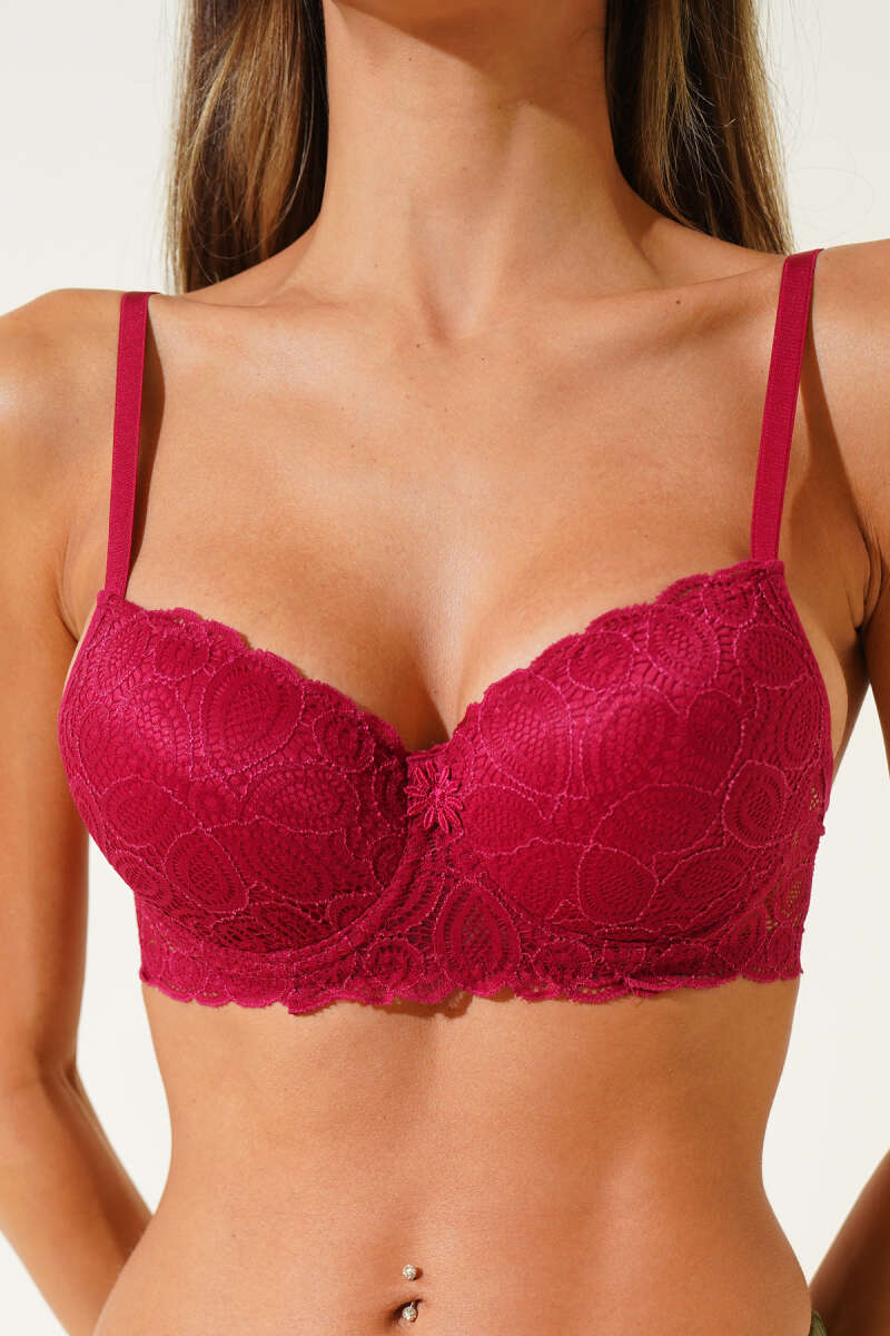 Lace Bra - Burgundy