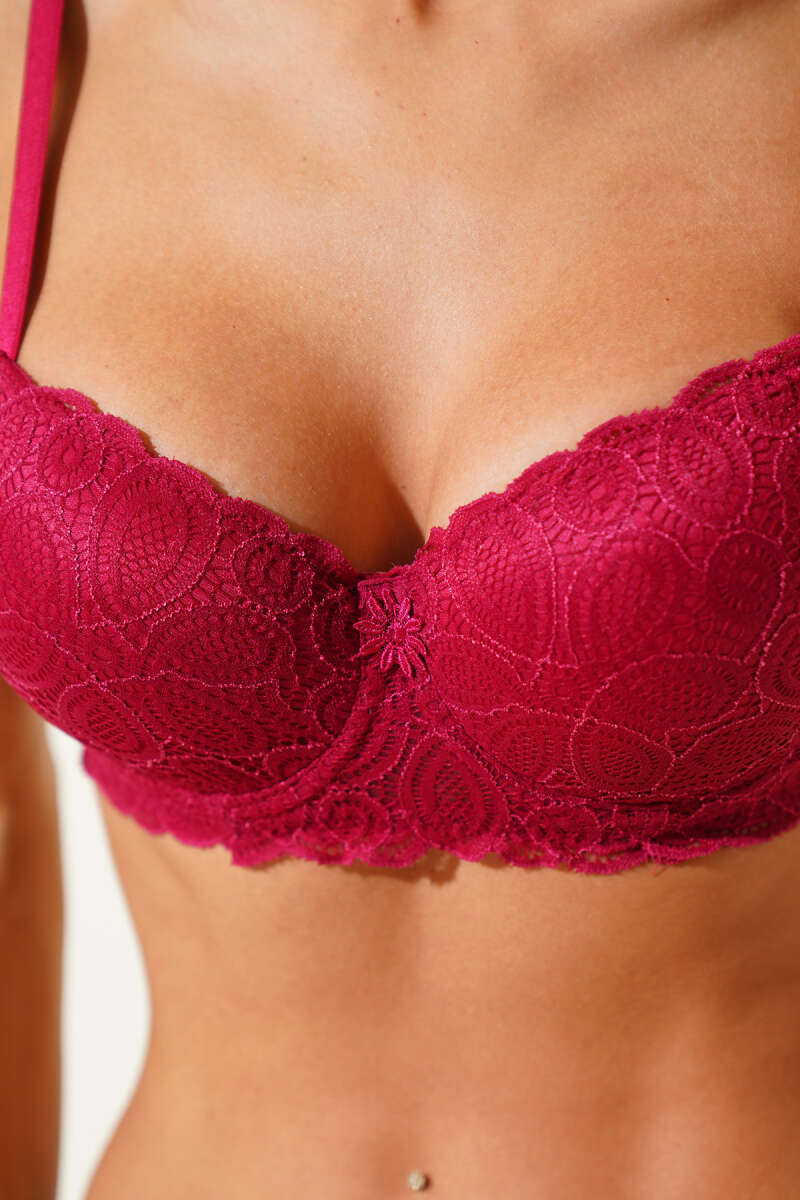 Lace Bra - Burgundy