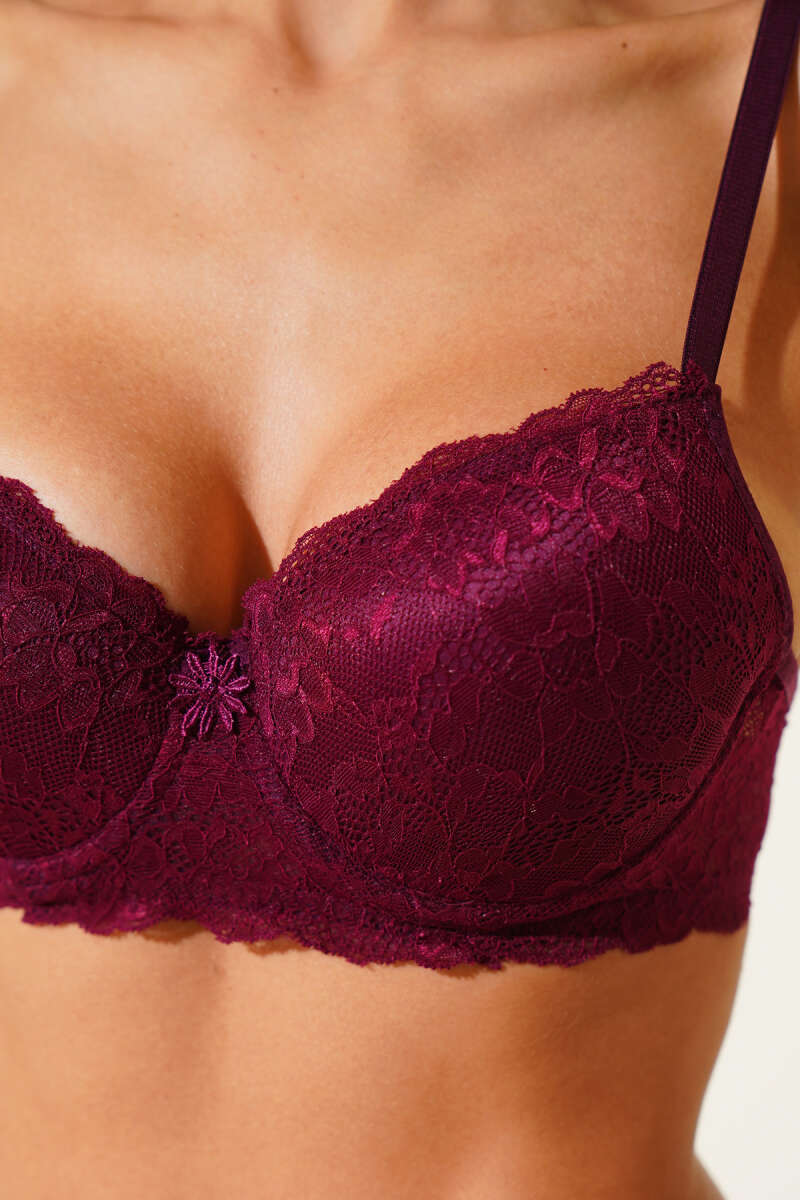Lace Bra - Plum