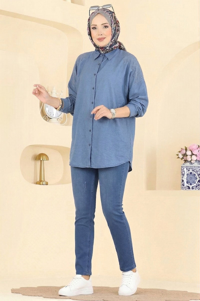 Slim-Fit Jeans - Dark Denim