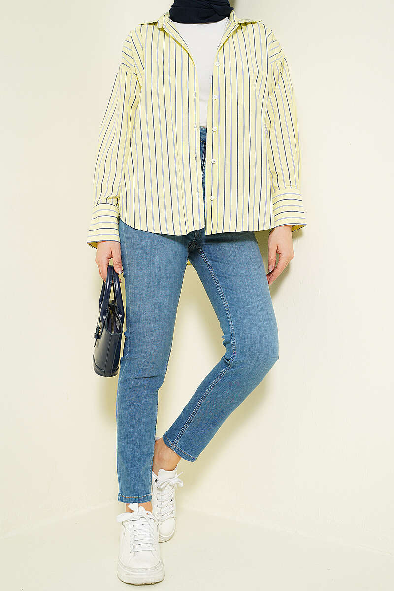 Slim-Leg Stretch Jeans - Blue
