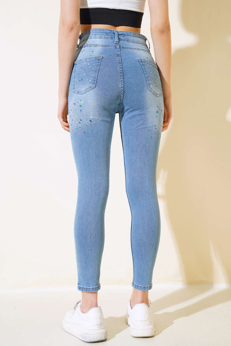 Pigment-Dyed Slim Jeans - Mid Blue