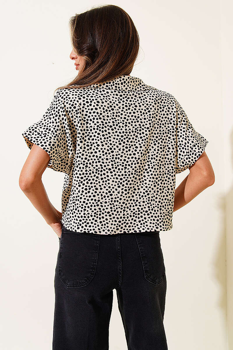 Printed Tie Shirt - Bone