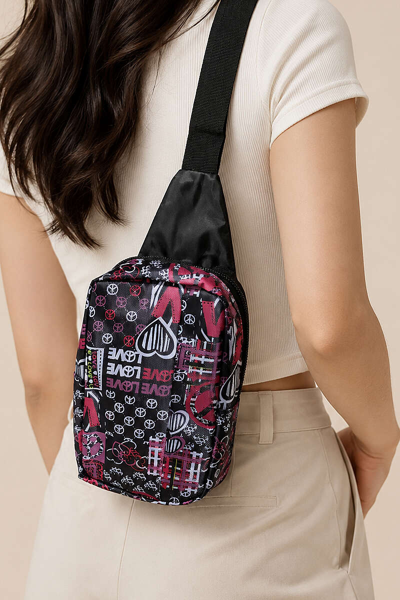Printed Crossbody Bag - Multicolour 4