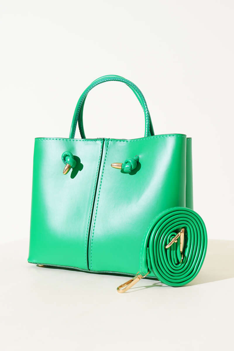 Handbag with Stitch Detail - Green