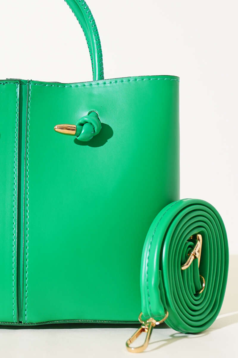 Handbag with Stitch Detail - Green