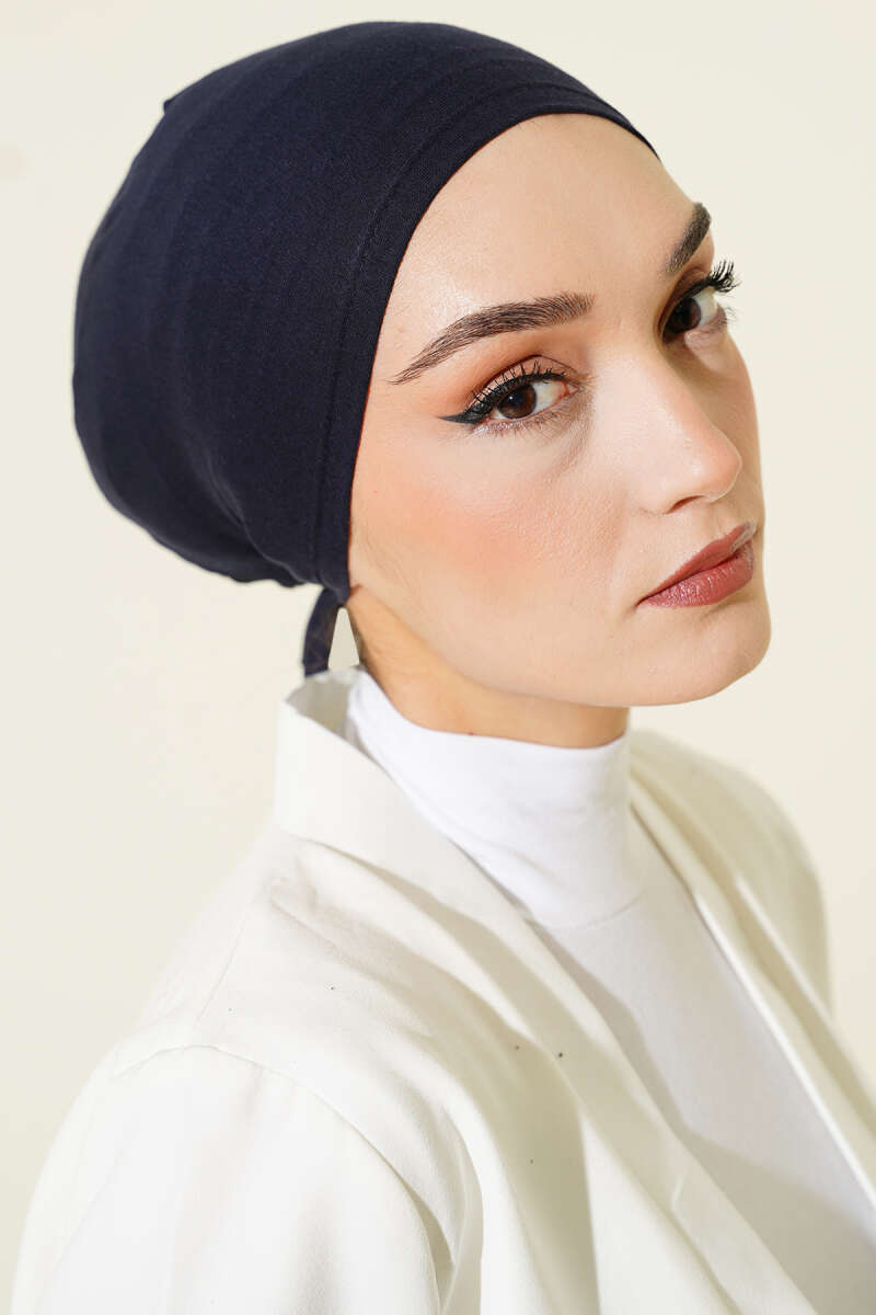 Basic Stitched Underscarf - Navy