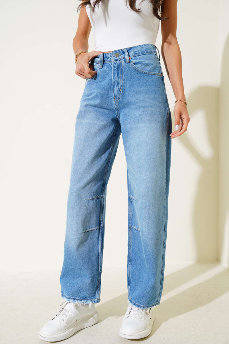 Jeans with Knee Darts - Light Blue