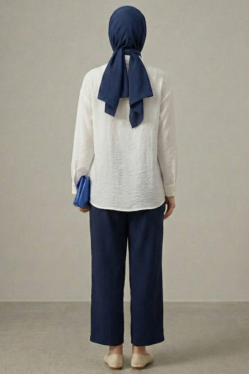 Floral Textured Crepe Shirt - Ecru