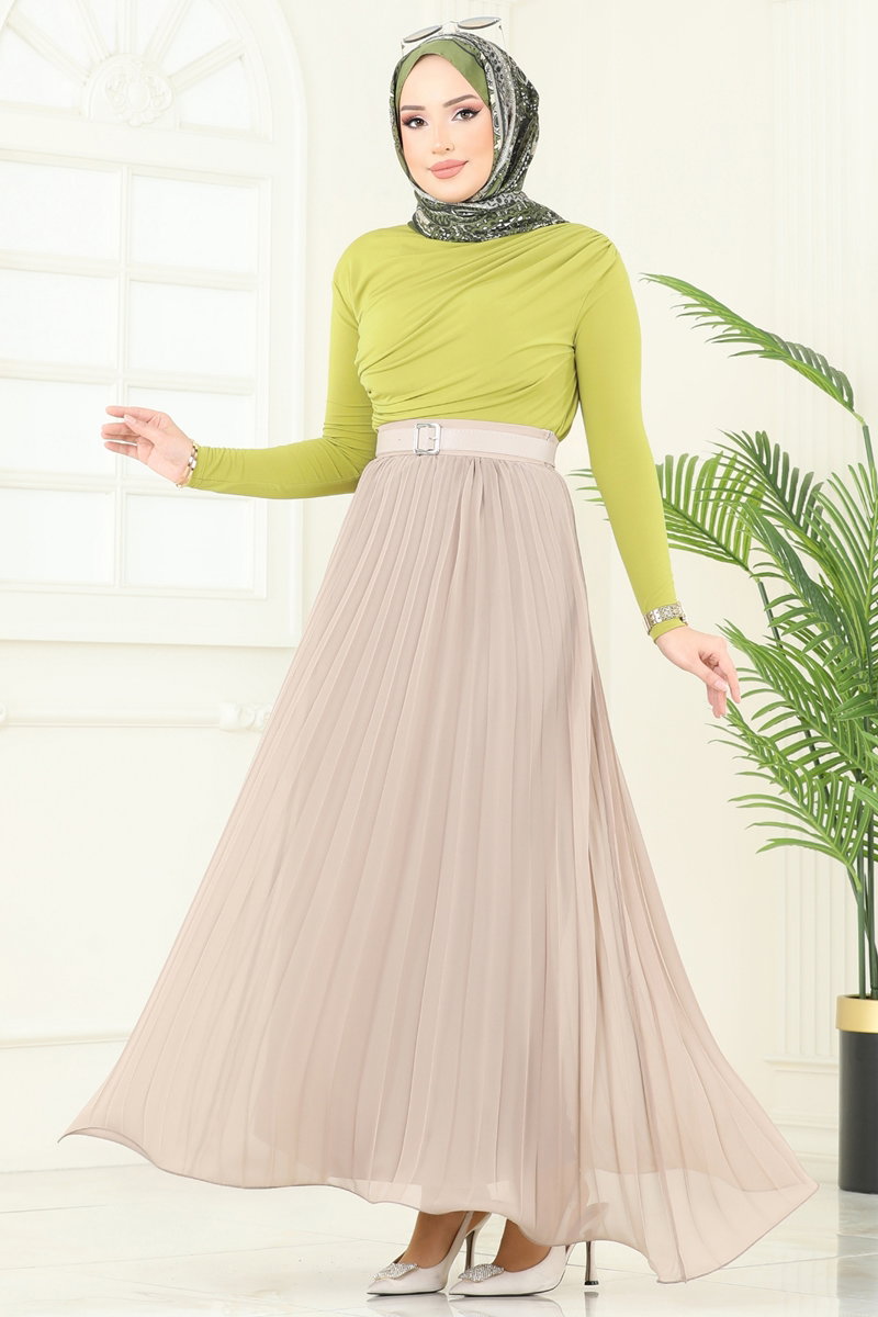 Draped Sandy Crepe Blouse - Olive