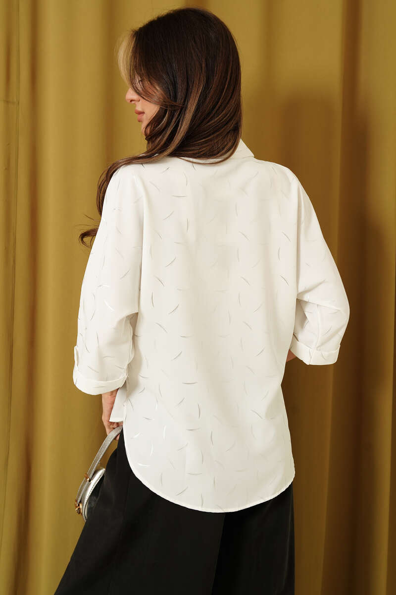 Double Half-Sleeve Shirt - White