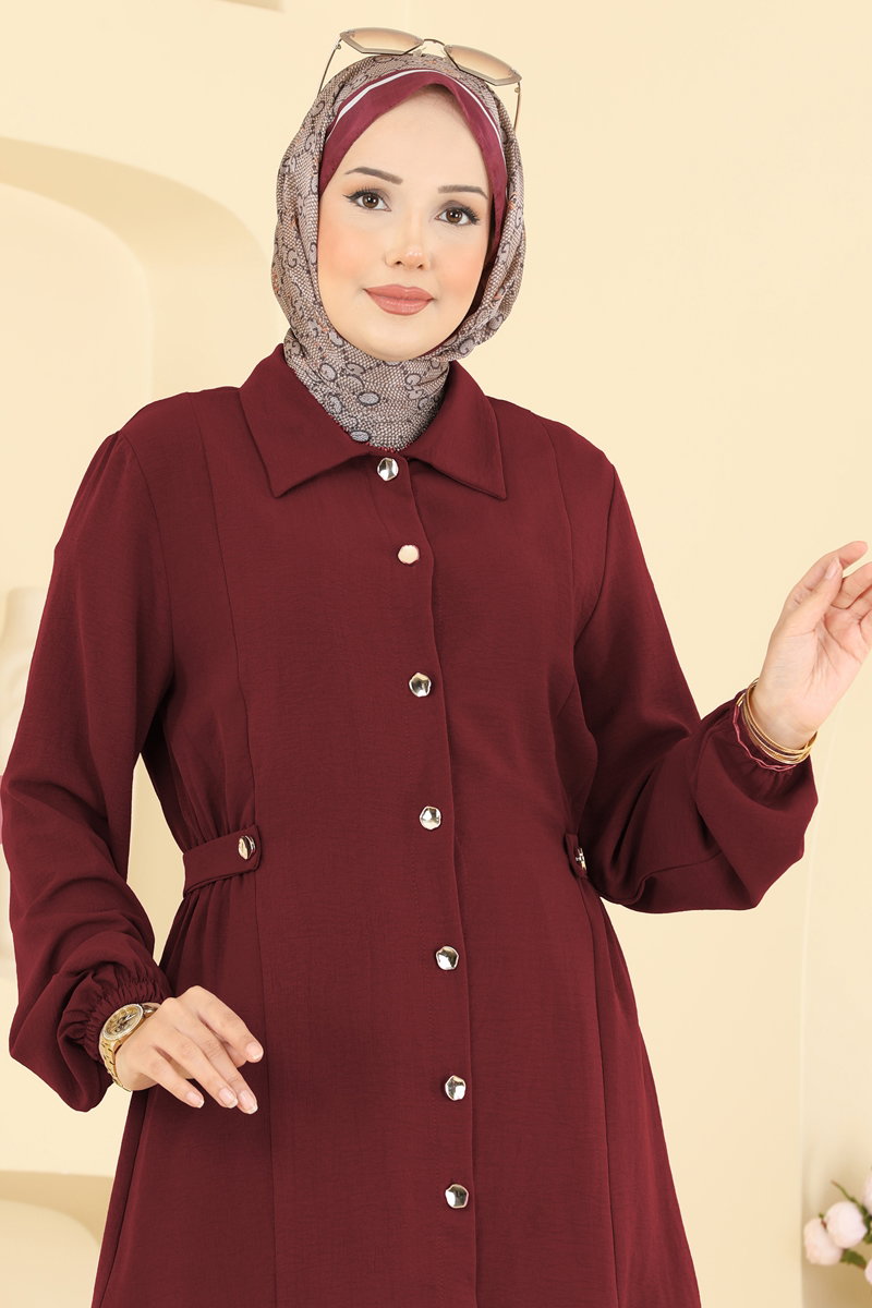 Aerobin Two-Piece Button Set - Burgundy