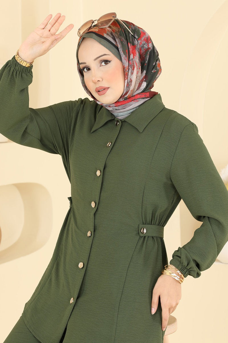 Aerobin Two-Piece Button Set - Khaki