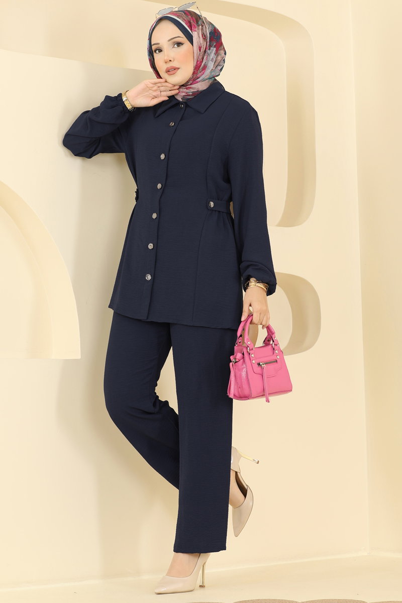 Aerobin Two-Piece Button Set - Dark Navy