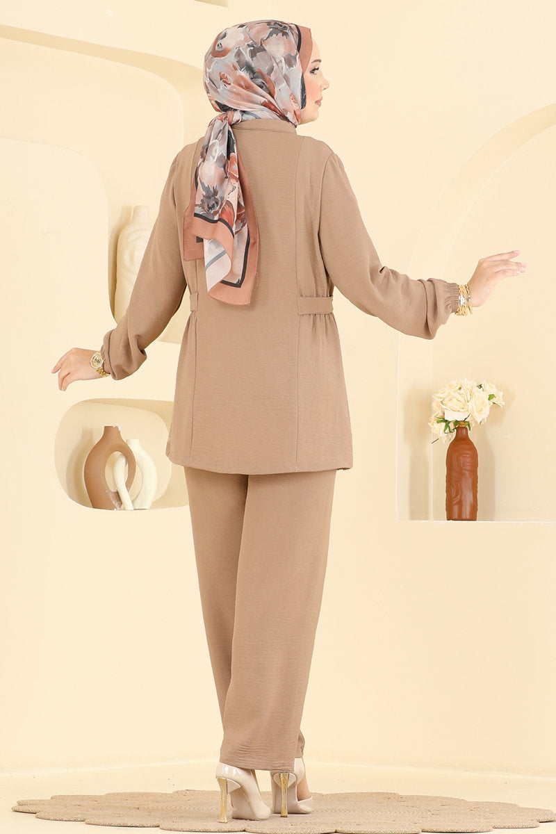 Aerobin Two-Piece Button Set - Latte