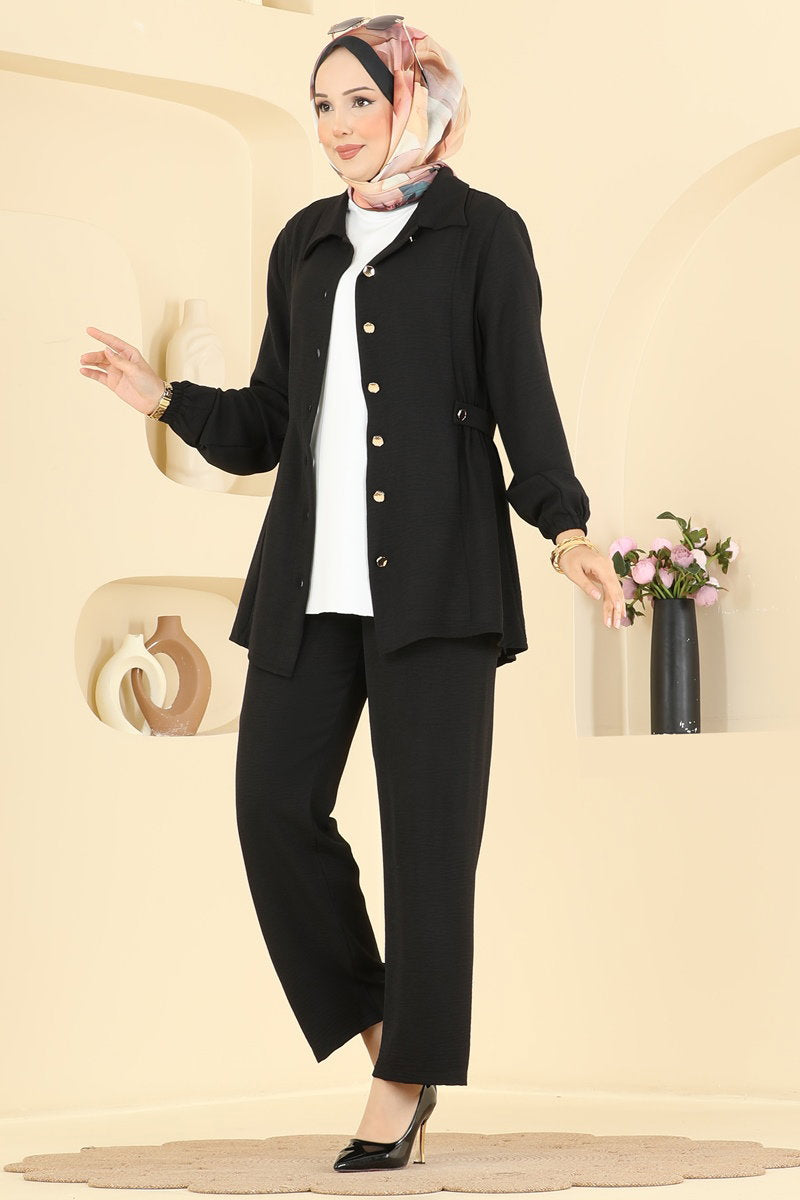 Aerobin Two-Piece Button Set - Black