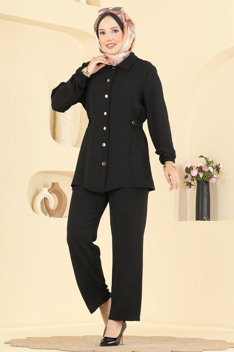 Aerobin Two-Piece Button Set - Black
