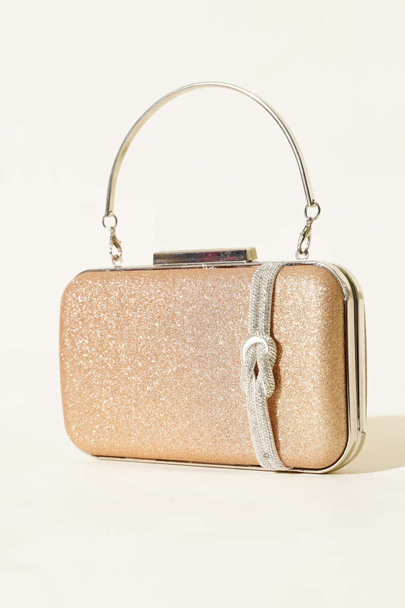 Knot-Detail Evening Bag - Copper