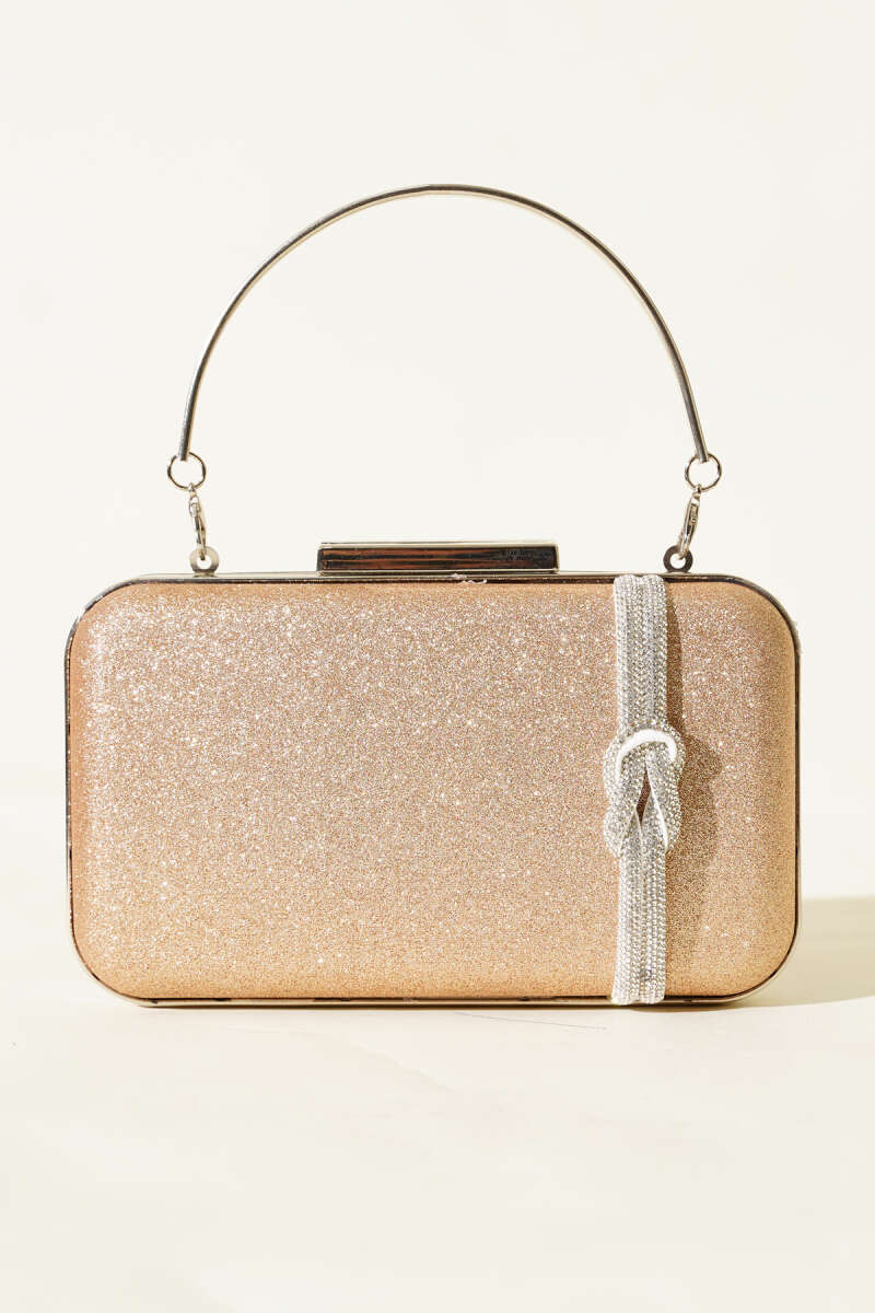 Knot-Detail Evening Bag - Copper