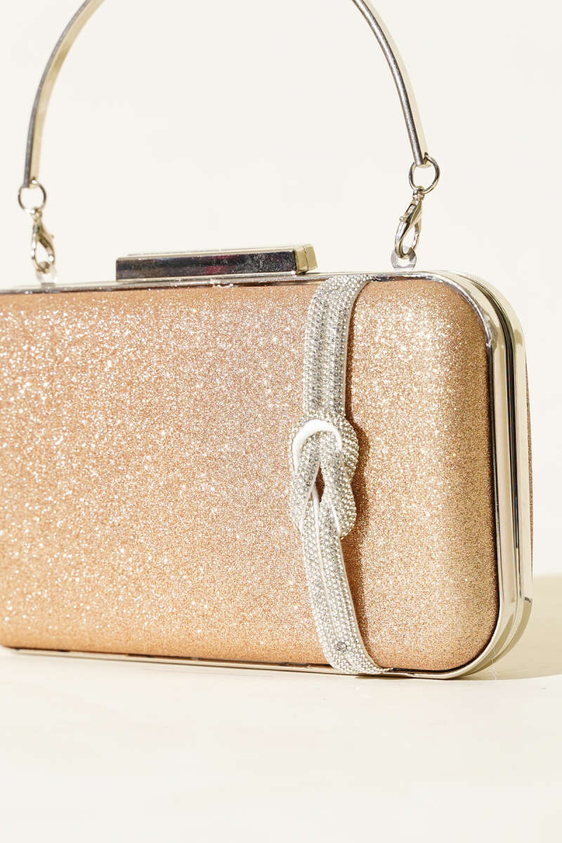 Knot-Detail Evening Bag - Copper