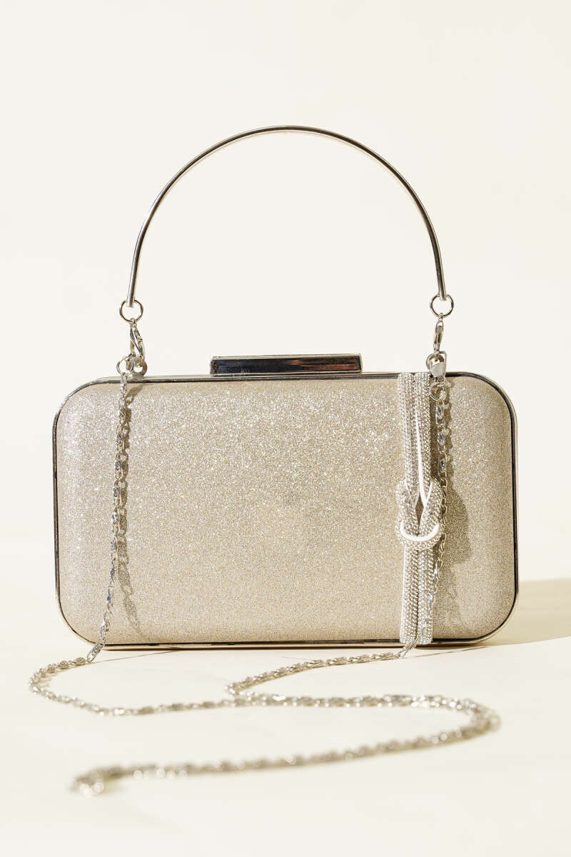 Knot-Detail Evening Bag - Beige