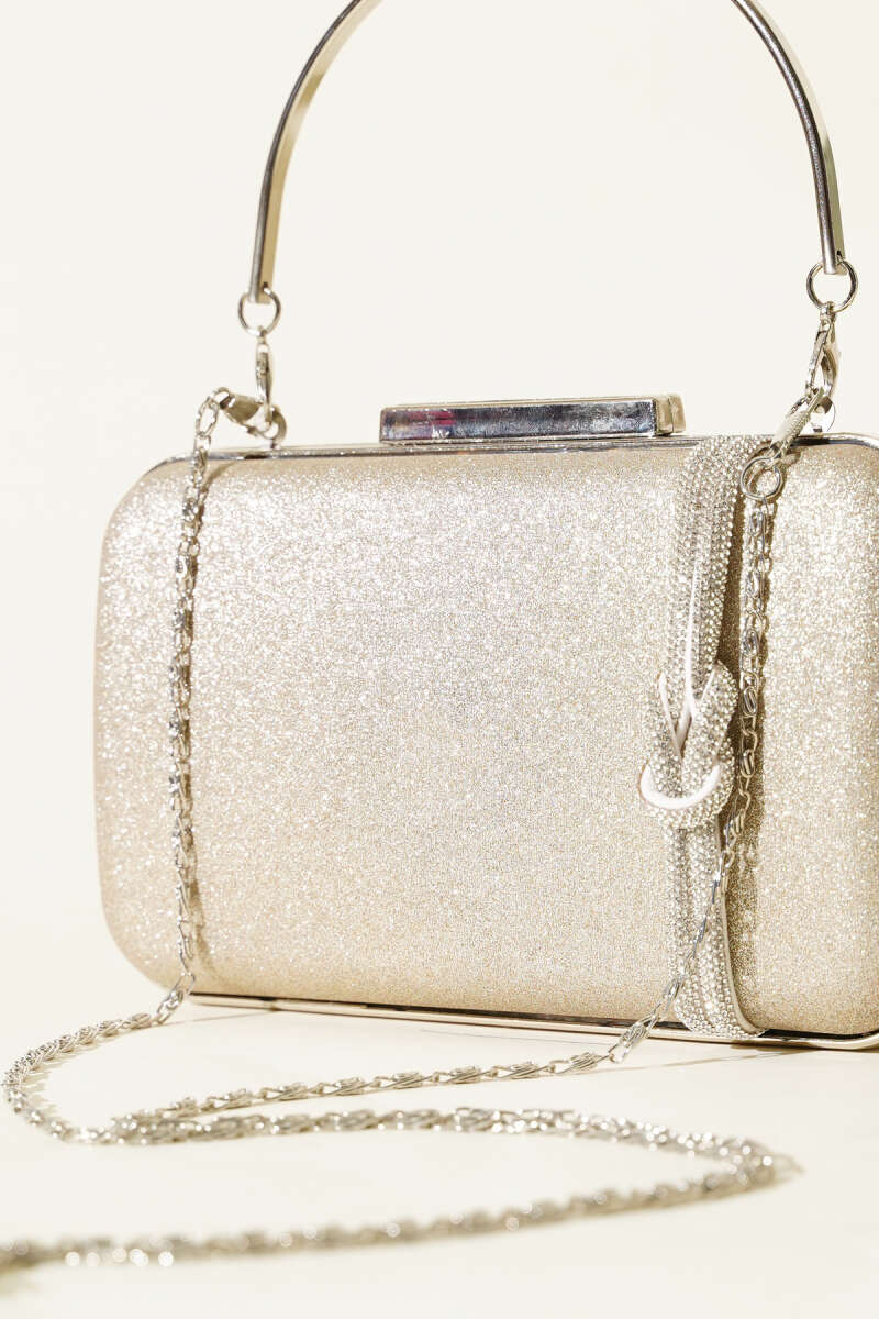 Knot-Detail Evening Bag - Beige