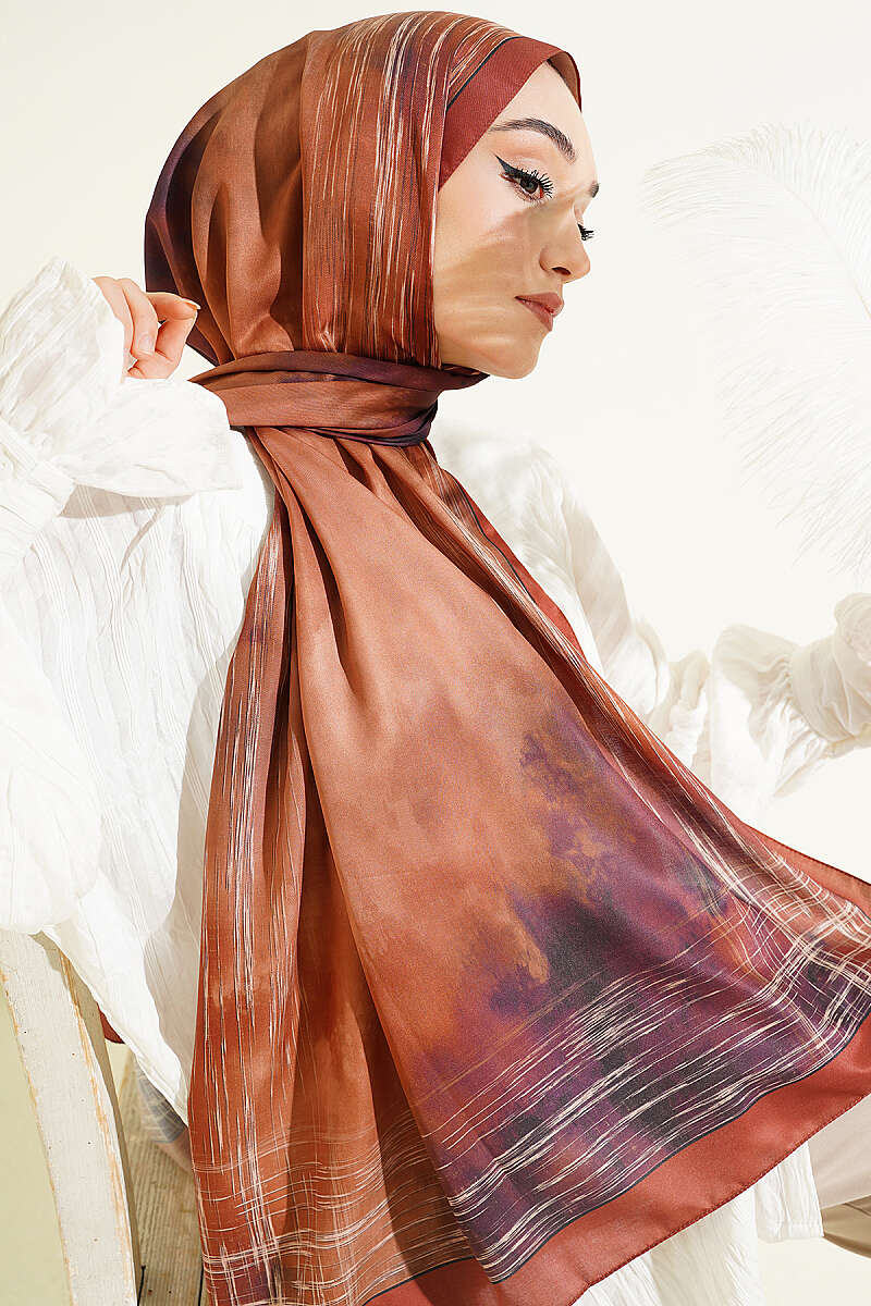 Marbled Shawl - Brick
