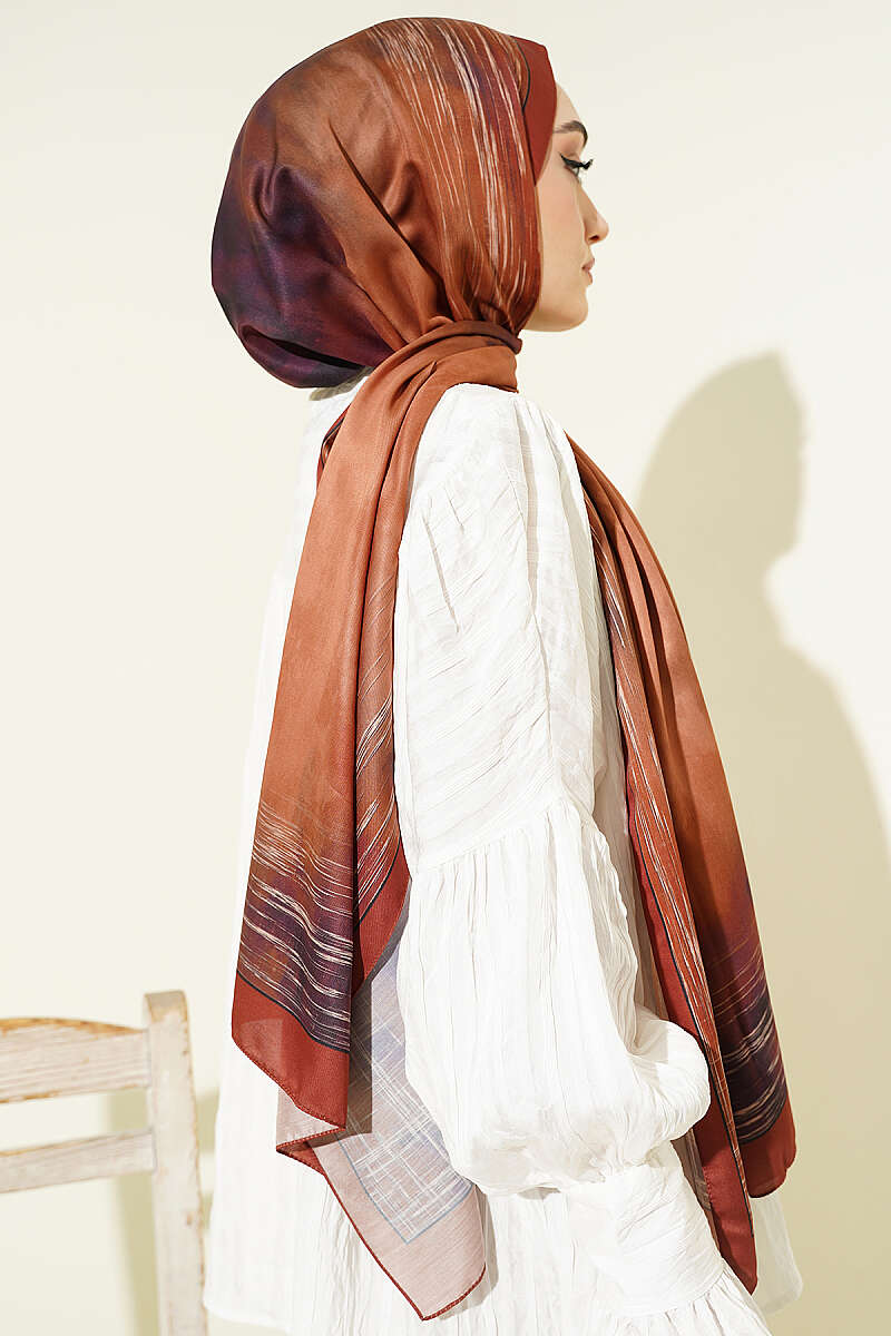Marbled Shawl - Brick