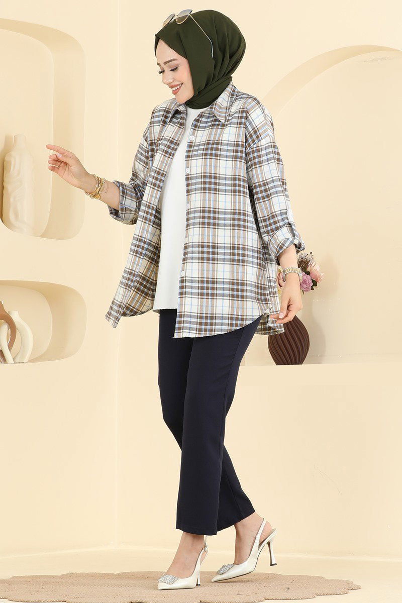 Plaid Shirt - Brown