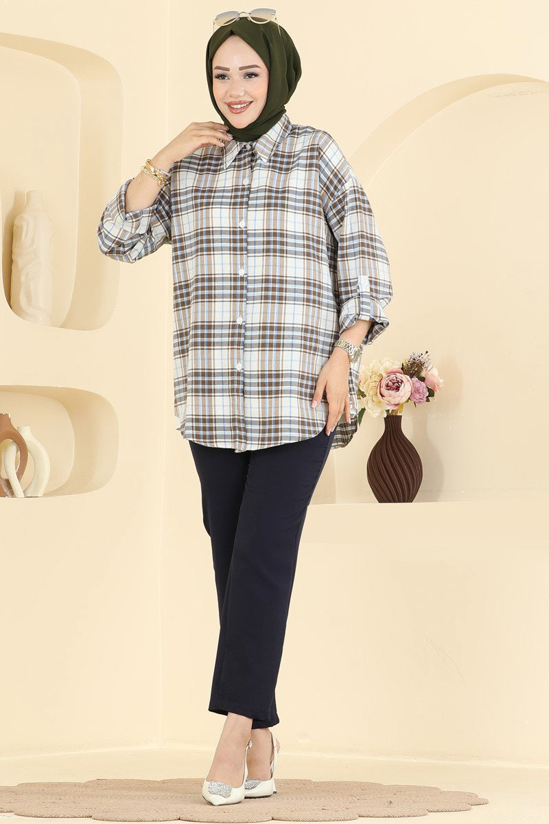 Plaid Shirt - Brown