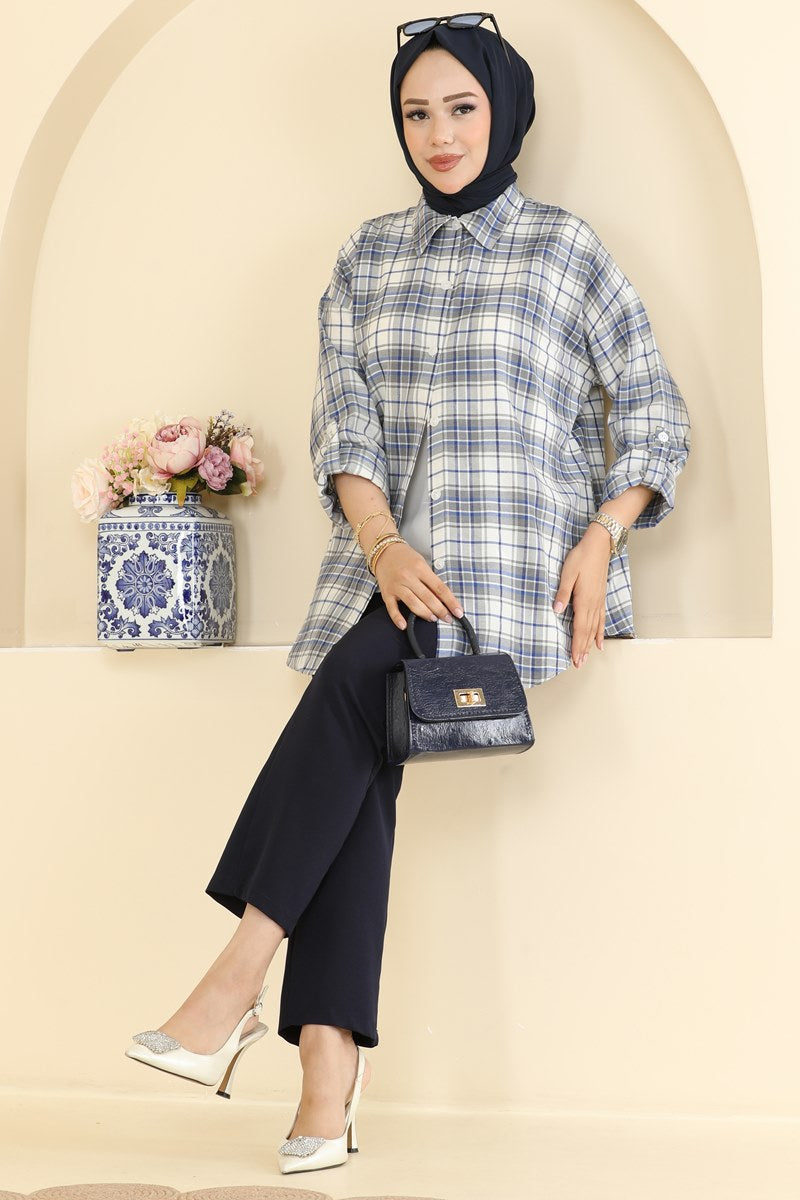 Plaid Shirt - Saxe Blue