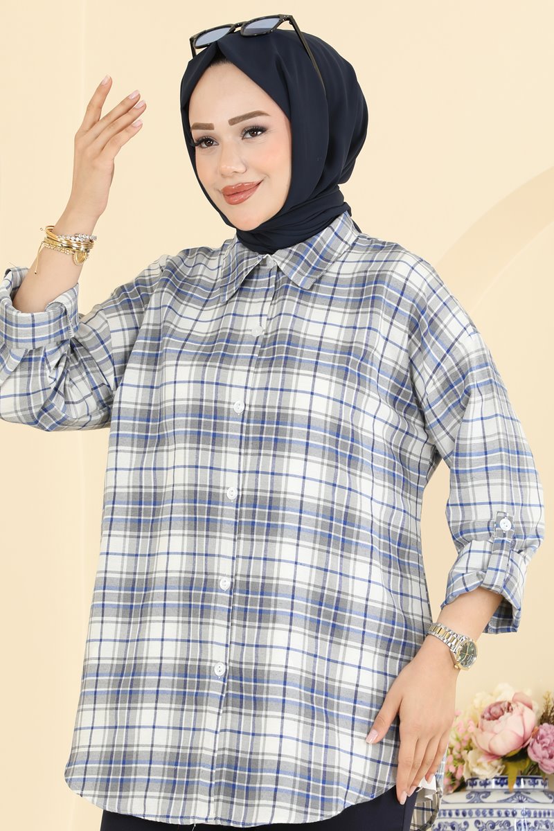 Plaid Shirt - Saxe Blue