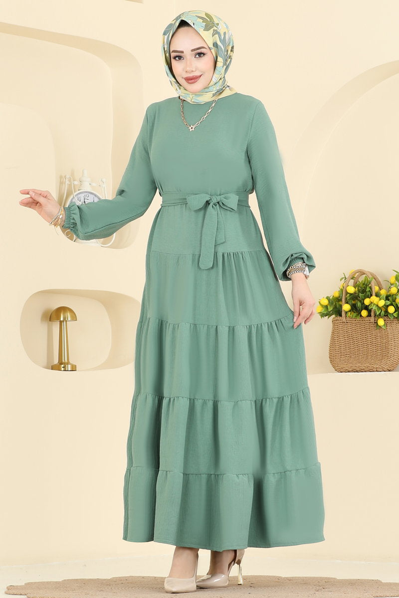 Tiered Aerobin Dress - Mint