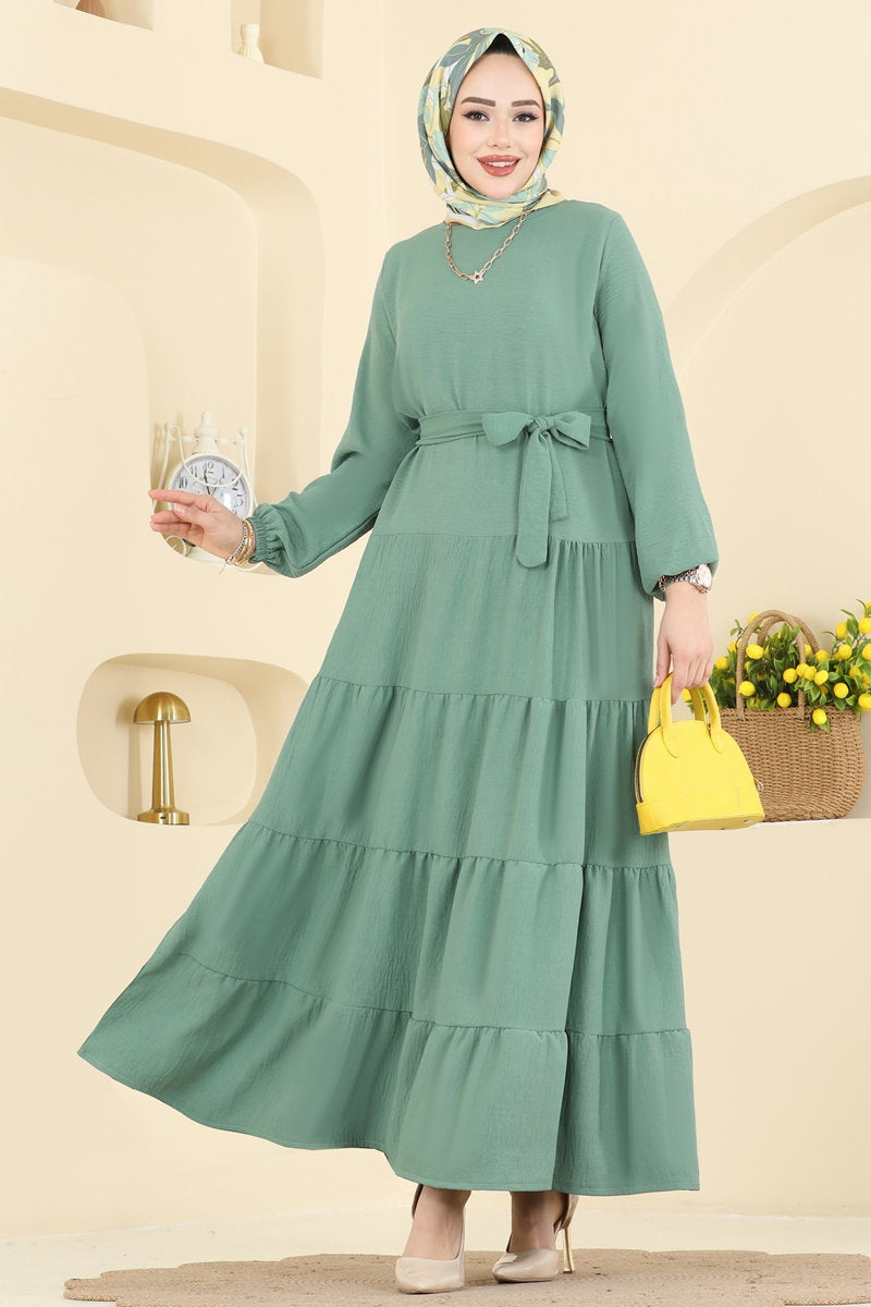 Tiered Aerobin Dress - Mint