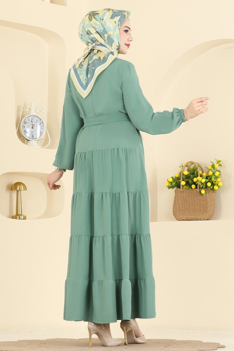 Tiered Aerobin Dress - Mint